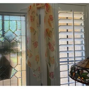 Here’s the Perfect Summer Scarf! It’s Sheer, Flowing + Bold & Gorgeous Flowers